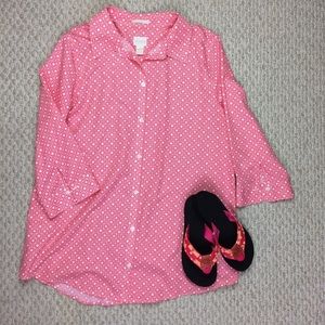 Chico’s sz 2 geometric design shirt